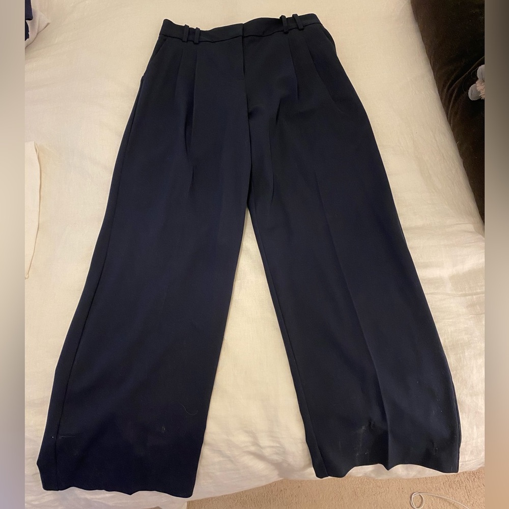 Elegant Navy Wide-Leg Trousers